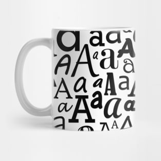 A - Typography (Black) Mug